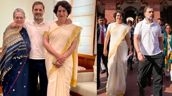 for the first time three gandhis Sonia Rahul and priyanka in parliament