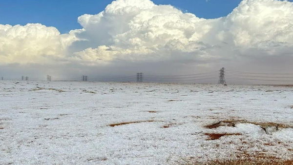 Saudi Arabia scenic beauty with snow fall