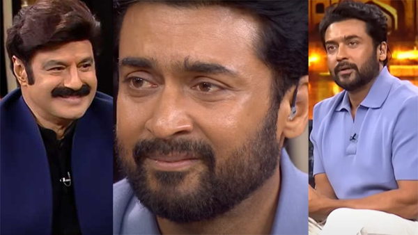 Star hero Suriya shed tears in Balayya show