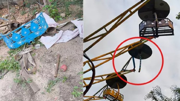 Tragedy at Tiruchanur Shilparam Woman dies after cross wheel breaks in fun ride