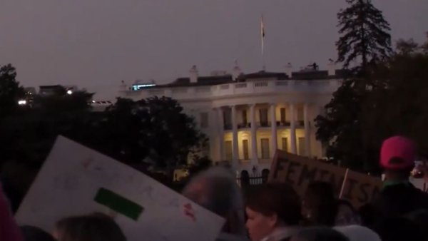 US elections 2024 Women s March protesters support Kamala Harris