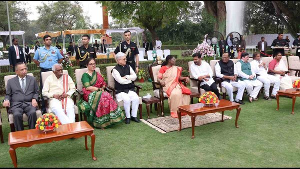 Governor CM Revanth attend President s at Home event