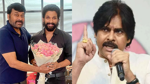 Allu Arjun meets Chiranjeevi meets at his residence How About Pawan Kalyan