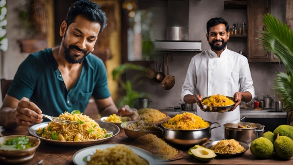 Raw Jack Fruit biryani recipe In telugu