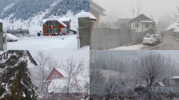 Cold wave Delhi temperature dropped to 4 degrees and Jammu Kashmir experience snowfall