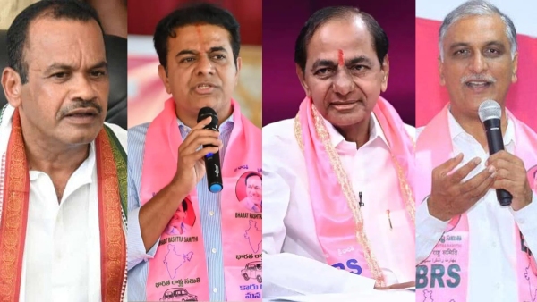 Harish Rao framed KCR and KTR Komatireddy Venkat Reddy