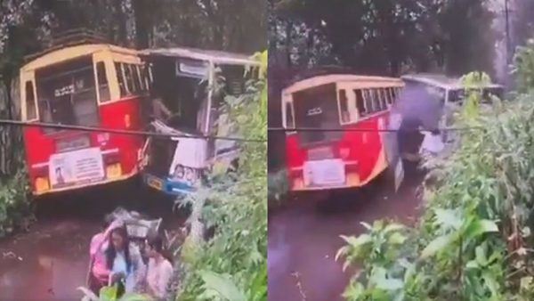 Several passengers were injured when two KSRTC buses collided in Kannur of Kerala