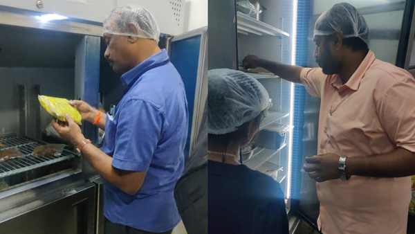 Officials inspect Aarambha Millet Express Food Private Limited in Madhapur