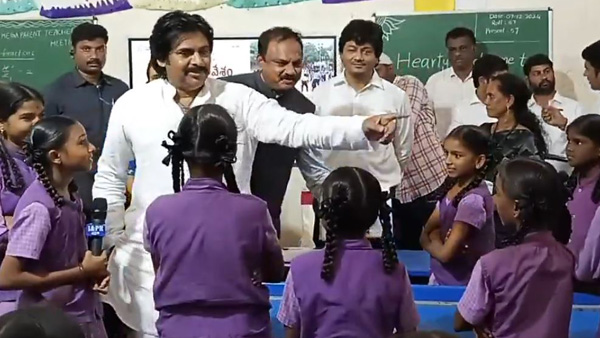 Deputy CM Pawan Kalyan met Government school students at Kadapa
