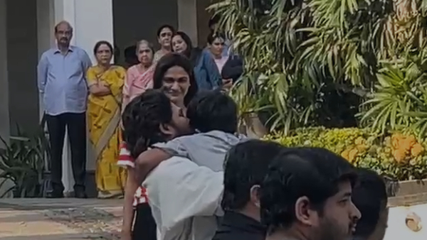 Actor Allu Arjun met his legal team including advocate Niranjan Reddy at Geetha Arts office