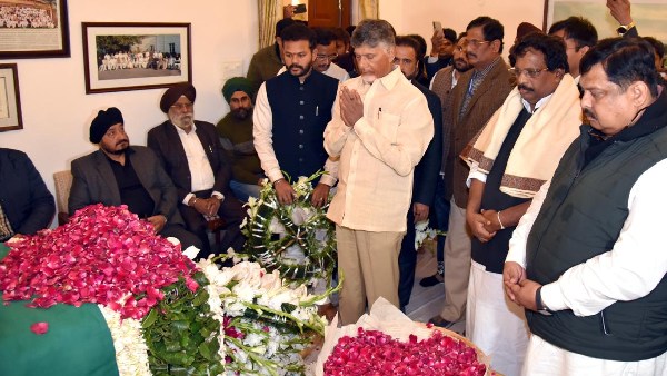 CM Chandra Babu pays tribute to former PM Manmohan Singh at Delhi -