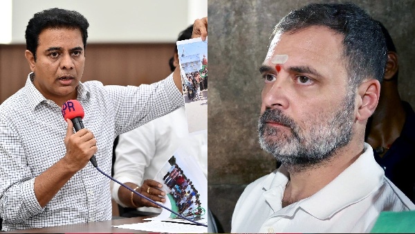 KTR s letter to Rahul Gandhi criticizing Congress rule in Telangana