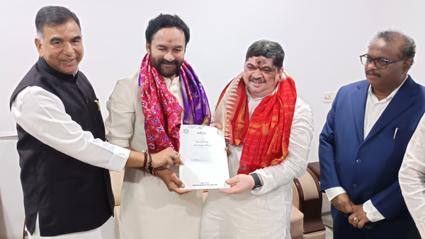 Union Minister Kishan Reddy says he will not be able to attend the unveiling of the statue of Telangana Thalli