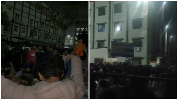 Cameras in female students bathrooms Students agitation at CMR College Cameras in female students bathrooms Students agitation at CMR College