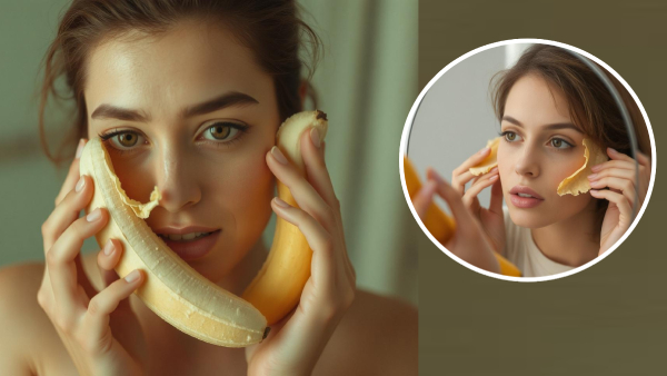 Massaging banana peel on your face will give you a youthful glow