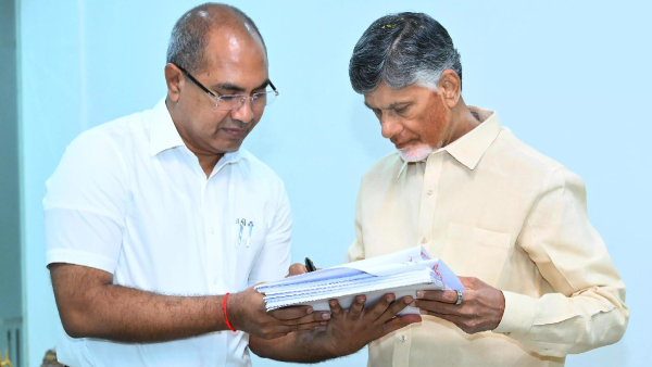 CM Chandrababu signed first file of the New Year 2025 by CMRF