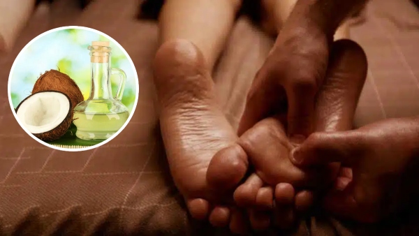 Coconut oil massage to foot find the health benefits with coconut oil massaging