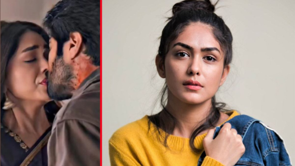 heroine mrunal thakur about liplock scene