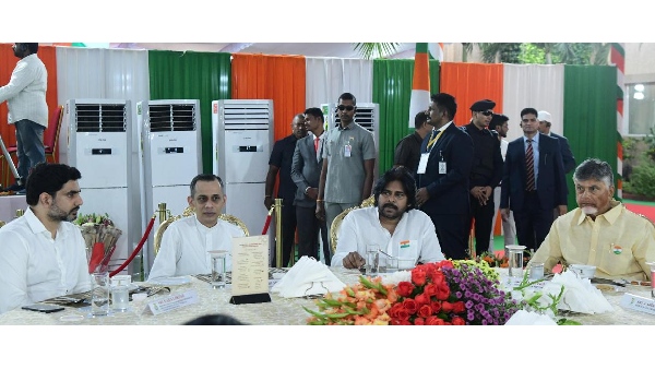 CM Chandrababu Naidu and Deputy CM Pawan Kalyan attend AP Raj Bhavan at Home program CM Chandrababu Naidu and Deputy CM Pawan Kalyan attend AP Raj Bhavan at Home program