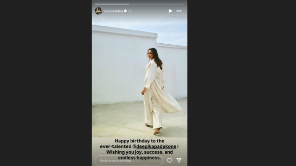 Prabhas birthday wishes to Deepika Padukone