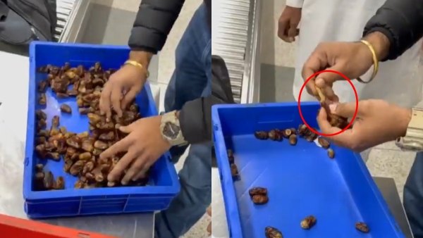 172 grams of gold seized in dates Where is it