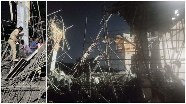 Under-construction building collapses at HCU Several workers seriously injured