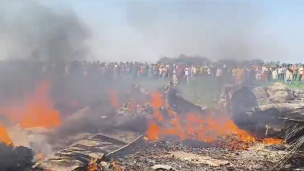 Plane Crash in Madhya Pradesh Mirage-2000 Fighter Jet Crashes Pilots Safe