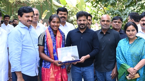 CM Revanth Reddy Announces 1 Crore Reward for Under-19 World Cup Star Gongadi Trisha CM Revanth Reddy Announces 1 Crore Reward for Under-19 World Cup Star Gongadi Trisha