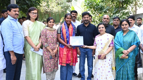 CM Revanth Reddy Announces 1 Crore Reward for Under-19 World Cup Star Gongadi Trisha CM Revanth Reddy Announces 1 Crore Reward for Under-19 World Cup Star Gongadi Trisha