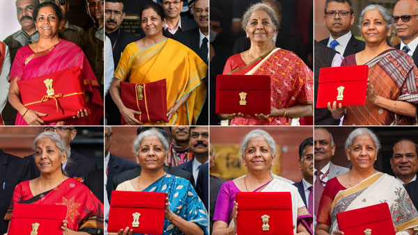 Nirmala Sitharaman 8 Budgets 8 Sarees 8 Milestones A Historic Journey