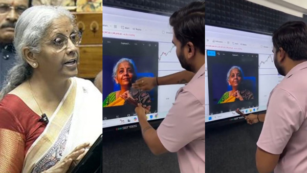 Budget 2025 A Video hits social media a man offer special puja to FM Nirmala Sitharaman