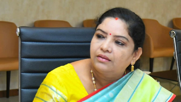 ap minister gummadi sandhyarani hot comments on ex cm jagan