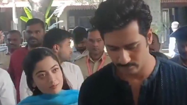 Chhaava Vicky Kaushal and Rashmika Mandanna visits Sai Baba Temple in Shirdi and offer prayers
