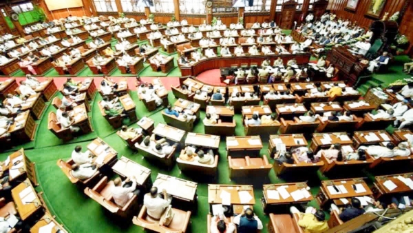Karnataka Assembly Chaos 18 BJP MLAs Suspended Over Honey Trap Issue