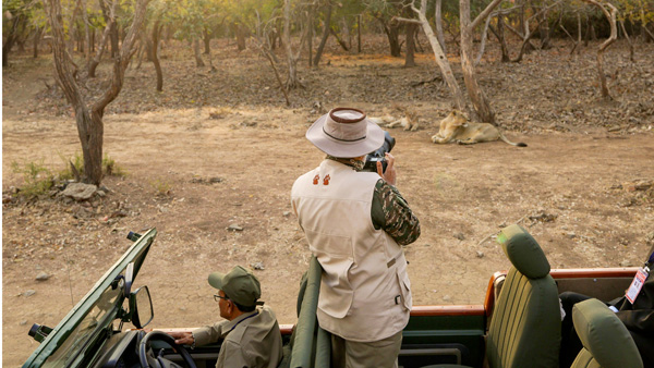 PM Narendra Modi takes lion safari in Gir National Park in Gujarat