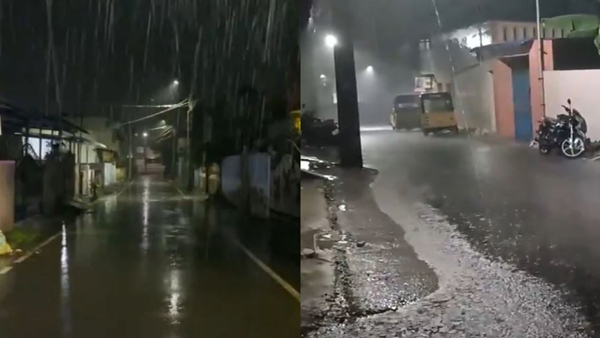Bay of Bengal Heavy rains have lashed parts of several districts in Tamil Nadu including Rameswaram Bay of Bengal Heavy rains have lashed parts of several districts in Tamil Nadu including Rameswaram