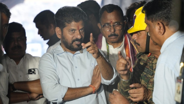 SLBC Tunnel CM Revanth orders use of robots in rescue operations SLBC Tunnel CM Revanth orders use of robots in rescue operations