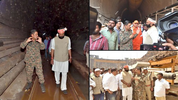 Robots enter the field Minister Uttam reviews SLBC Tunnel Rescue operation Robots enter the field Minister Uttam reviews SLBC Tunnel Rescue operation