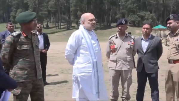Amit Shah visits Baisaran in Pahalgam
