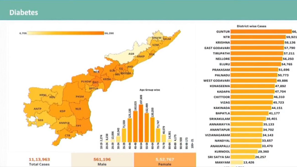 Andhra Government released a detailed report on health department with district wise