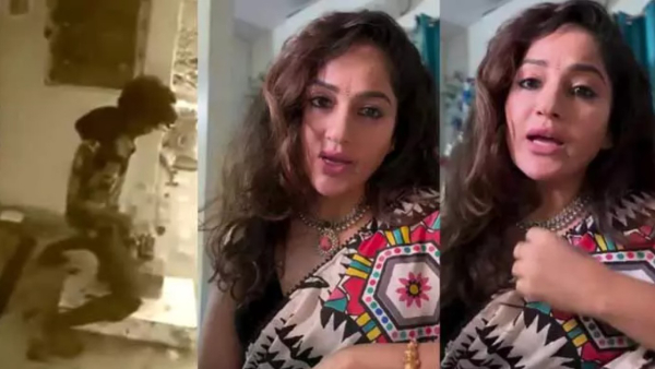 Heroine Madhavi Latha reacts strongly to people who witnessed the attack on a temple Heroine Madhavi Latha reacts strongly to people who witnessed the attack on a temple