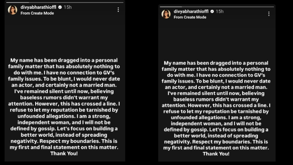 actress-divya-bharathi-shocking-post-on-social-media-that-this-is-the-final-warning