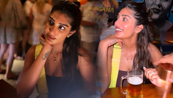 Telugu heroine seen drinking beer