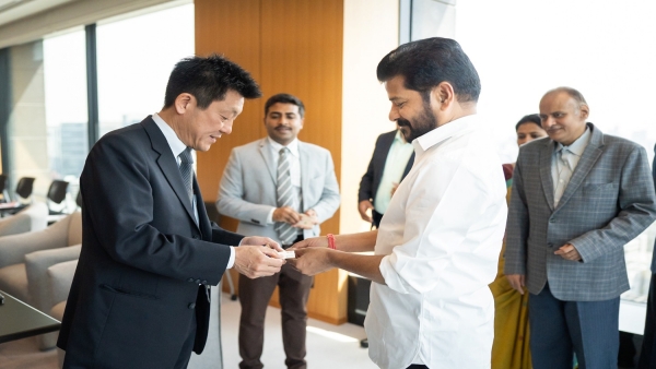 CM Revanth Reddy meets top Japanese conglomerate bags marquee global investor for Future City CM Revanth Reddy meets top Japanese conglomerate bags marquee global investor for Future City