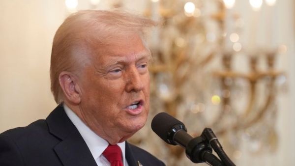 US President Donald Trump in fiery in his 100 days Interview