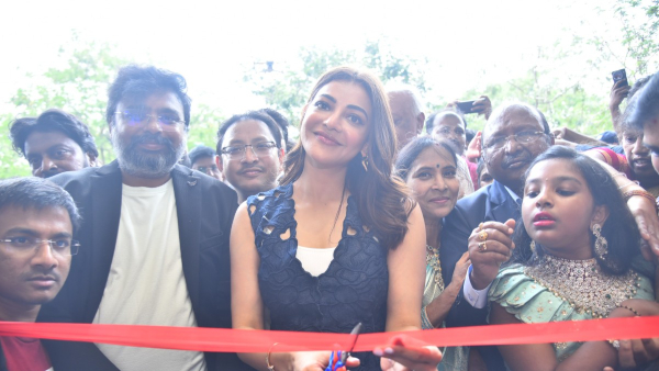Heroine Kajal Aggarwal created a buzz in Hyderabad