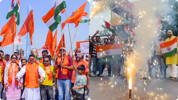 Operation Sindoor India is overjoyed in support of Modi govt action Cheers spread across the country