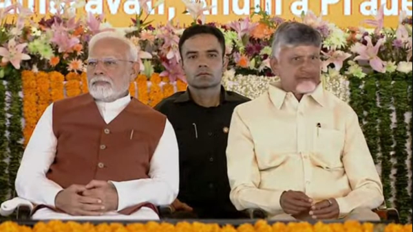pm modi hails Chandrababu s record of fast-track development with quality
