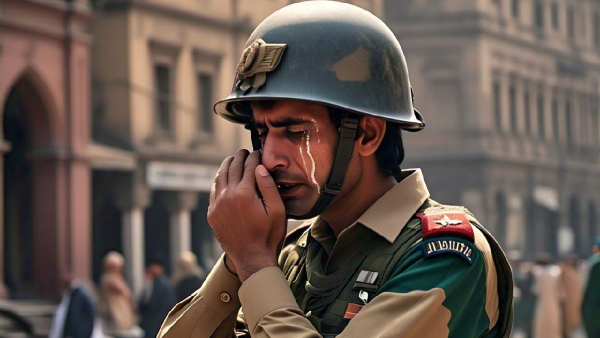 Pakistani soldier cries as he says he can t fight with India