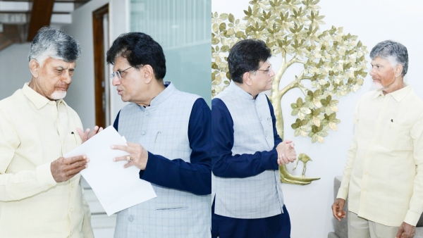 Piyush Goyal Meets Chandrababu Naidu to Address Tobacco Farmers Woes Piyush Goyal Meets Chandrababu Naidu to Address Tobacco Farmers Woes